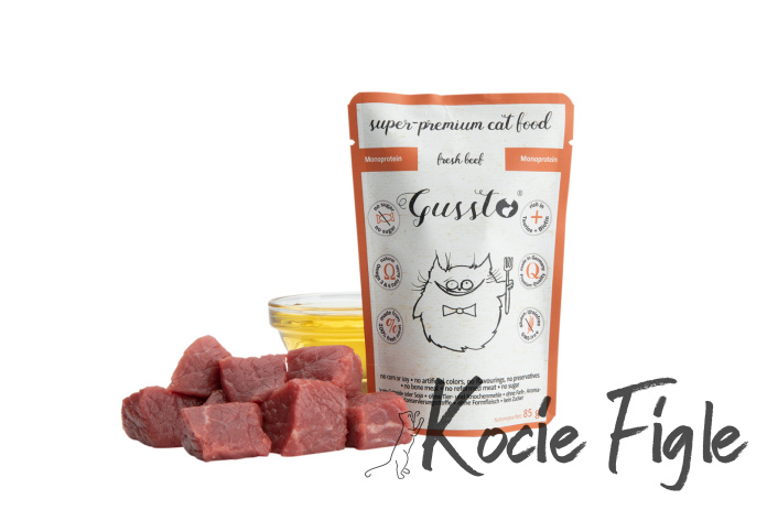 WOW Cat Kawałki wołowiny w sosie 85g